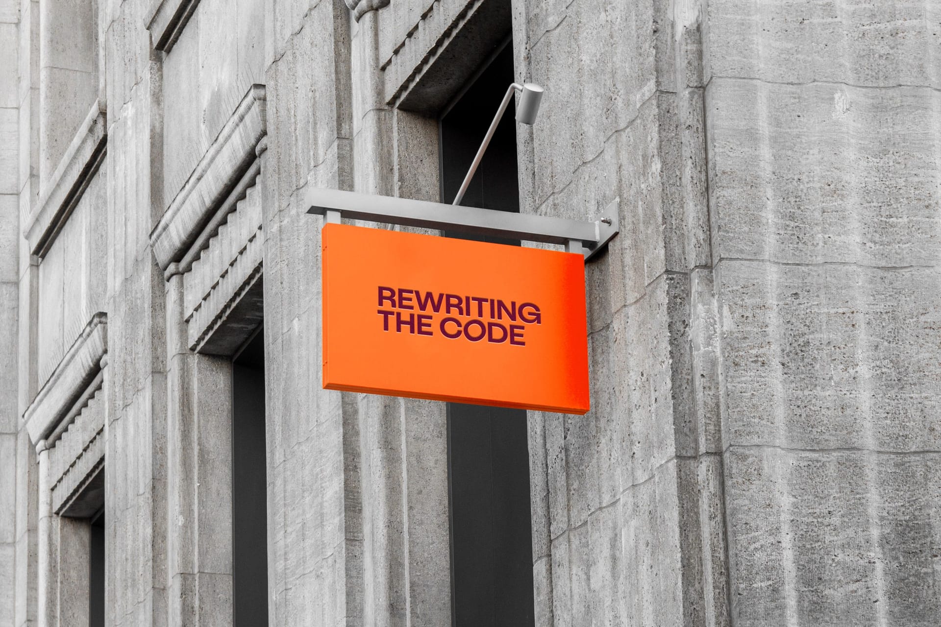 Rewriting the Code signage