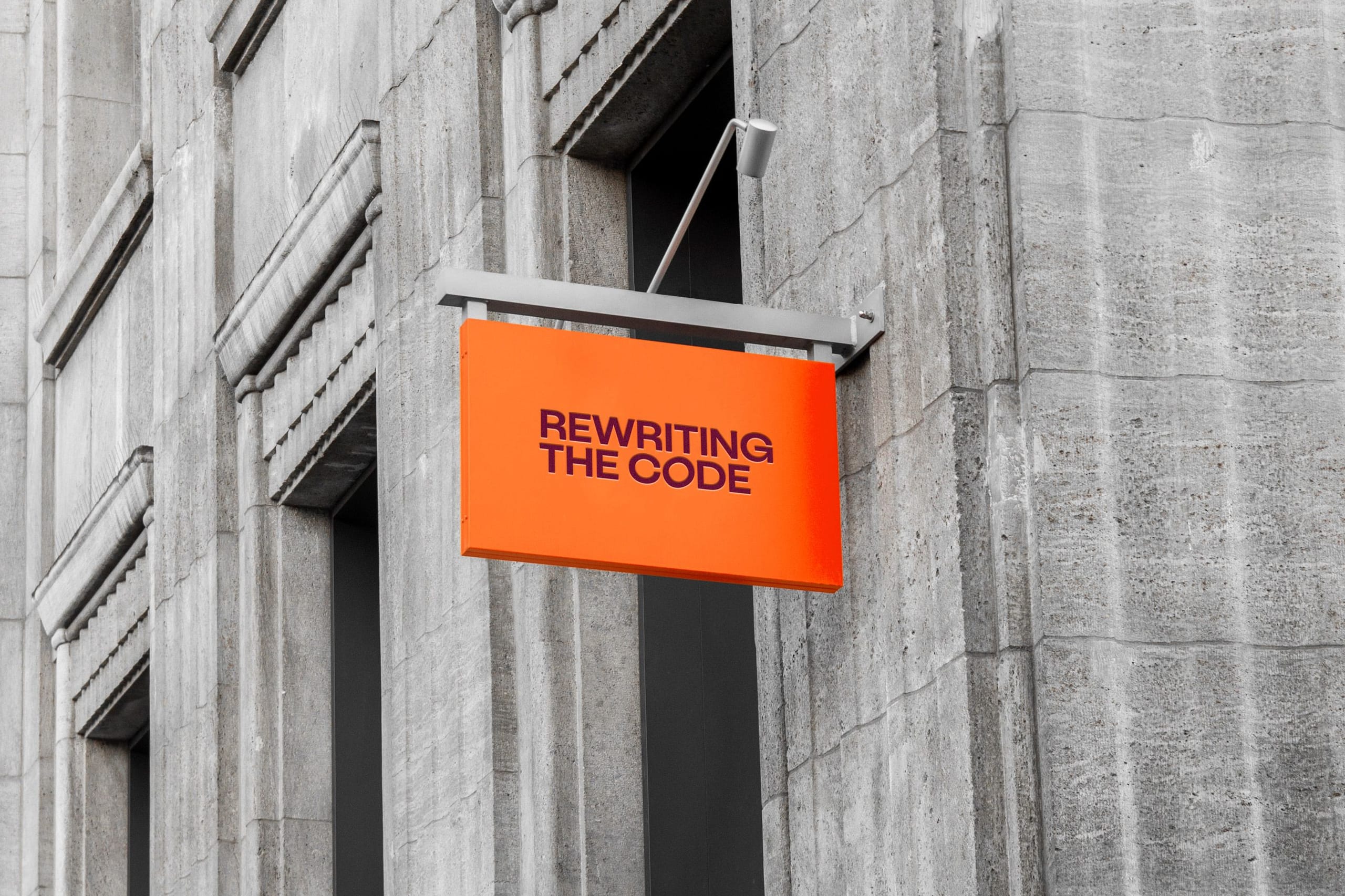 Rewriting the Code signage