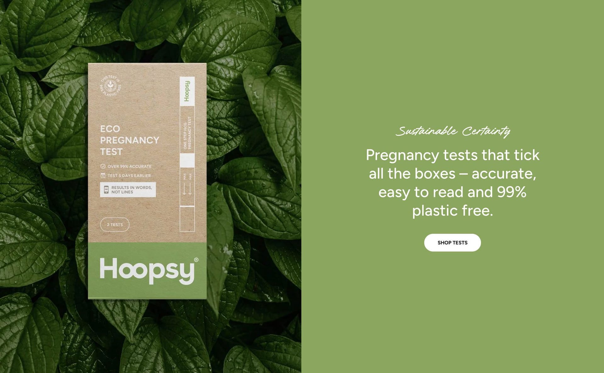Website split screen layout