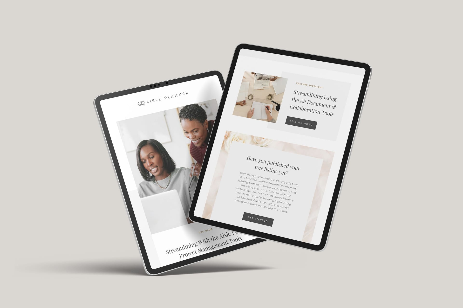 Aisle Planner newsletter design