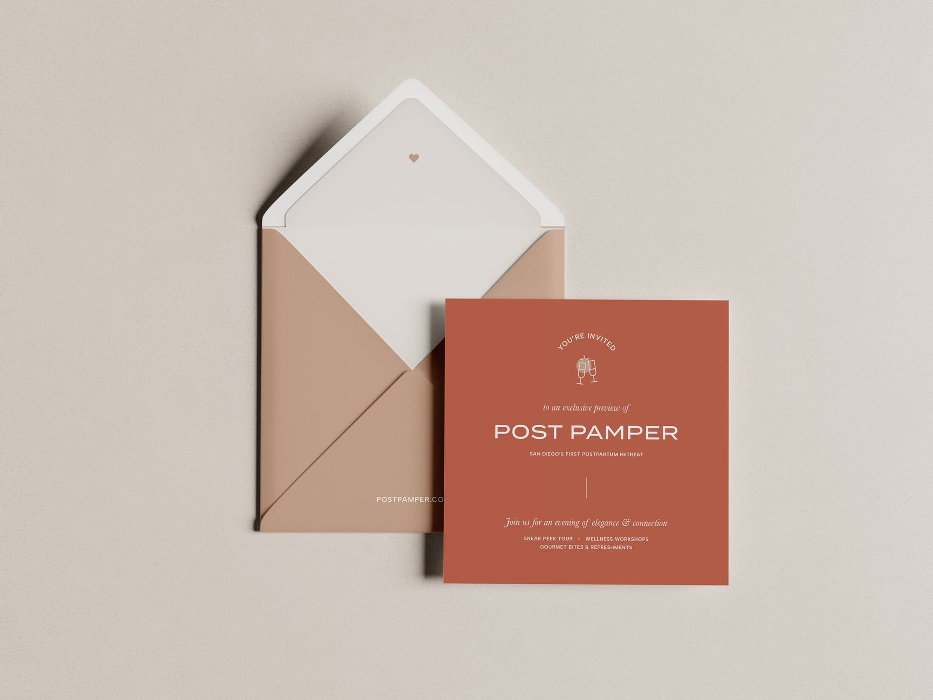 Post Pamper Invitation Design