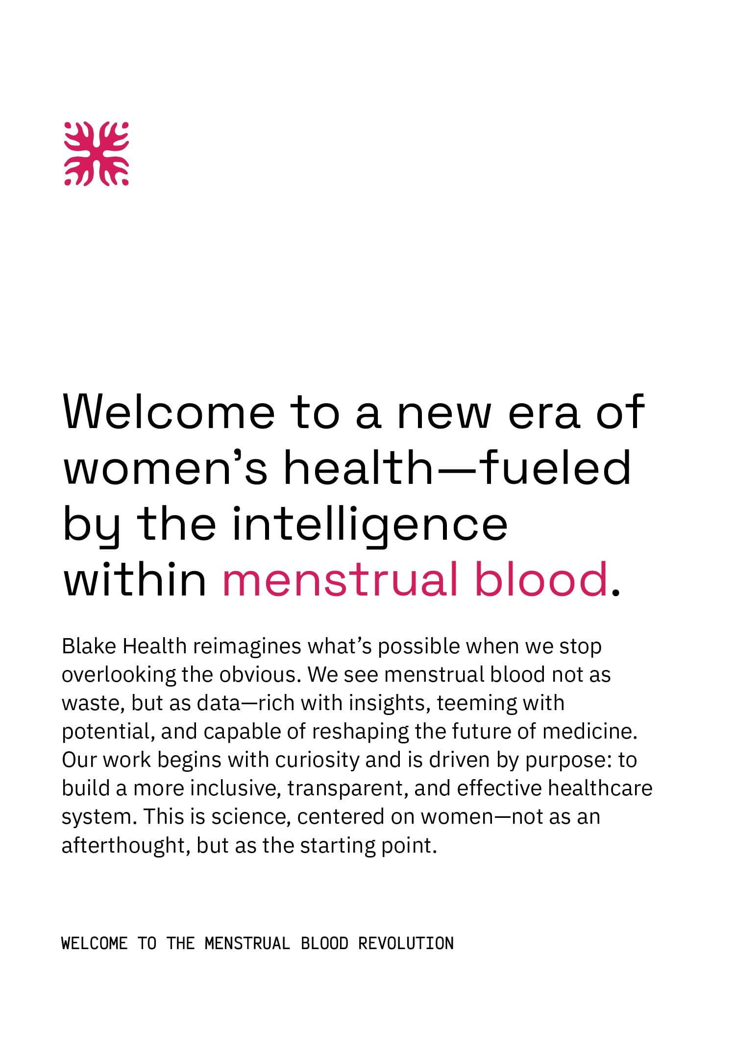 Blake Health Typography