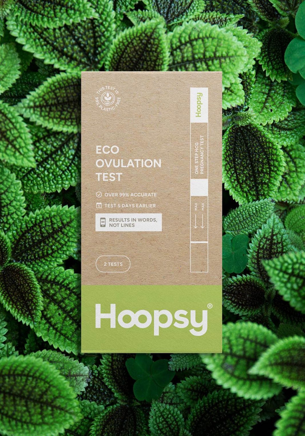 Hoopsy eco Ovulation test packaging design
