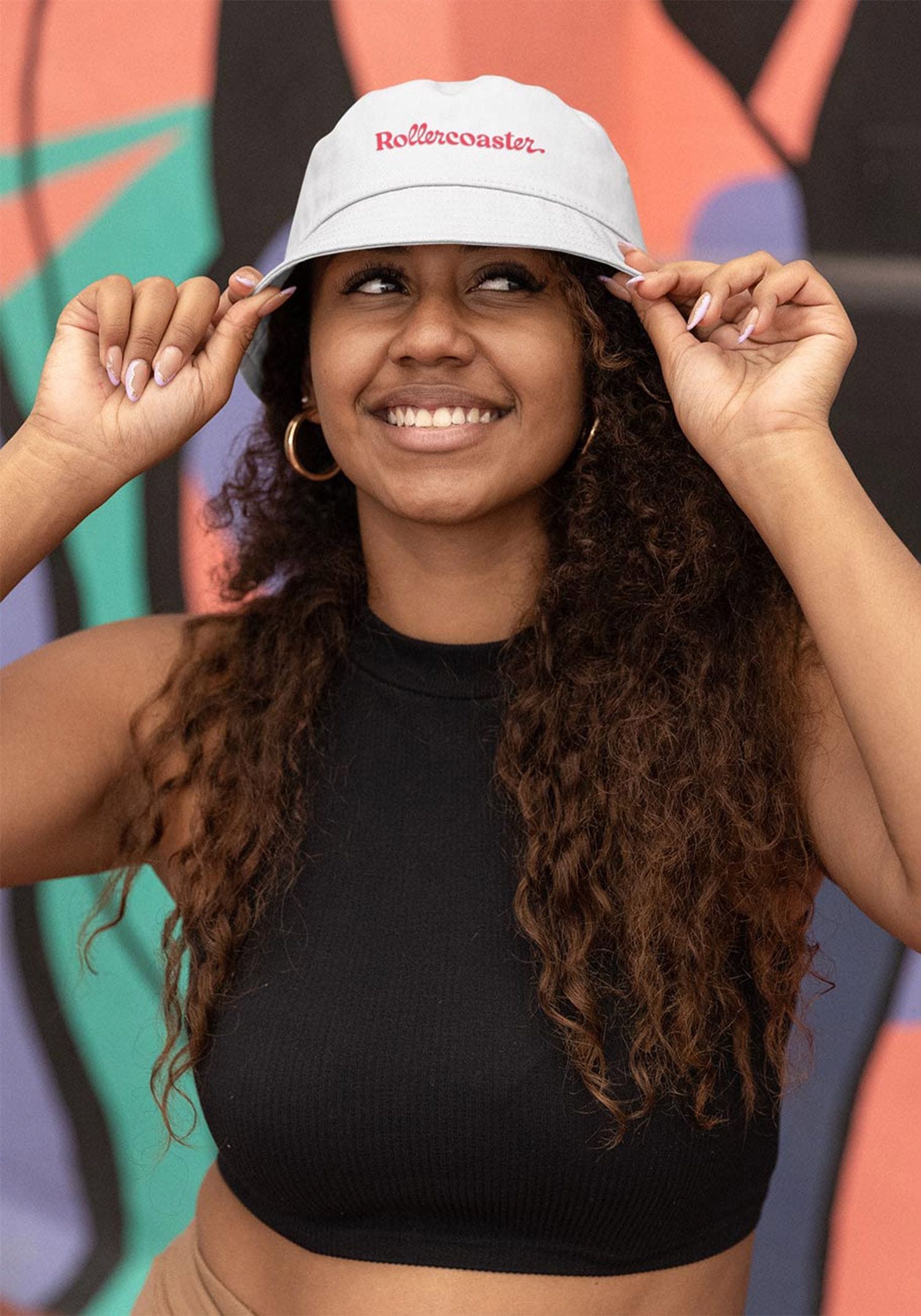 Rollercoaster woman in hat design