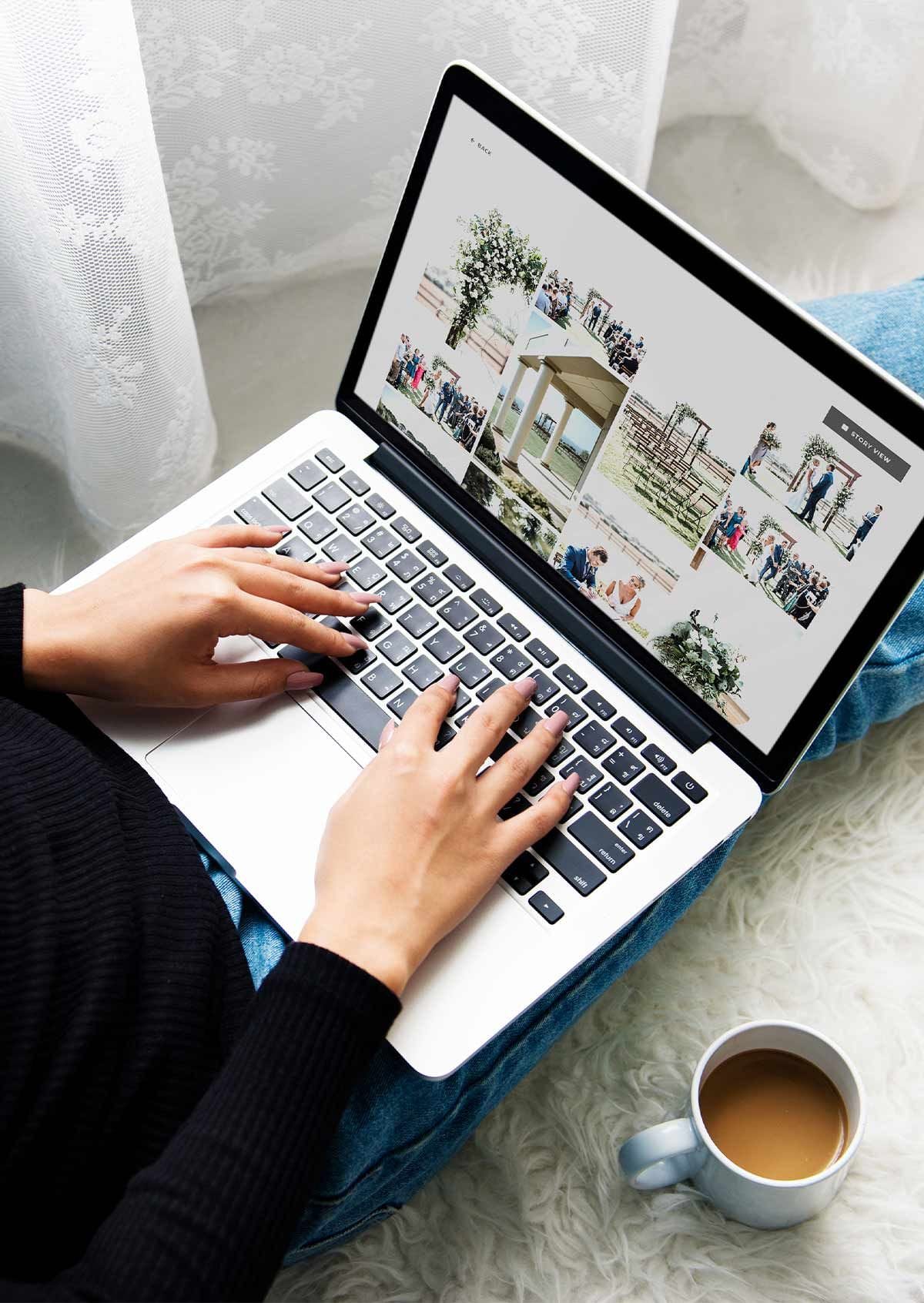 Aisle Planner woman viewing website
