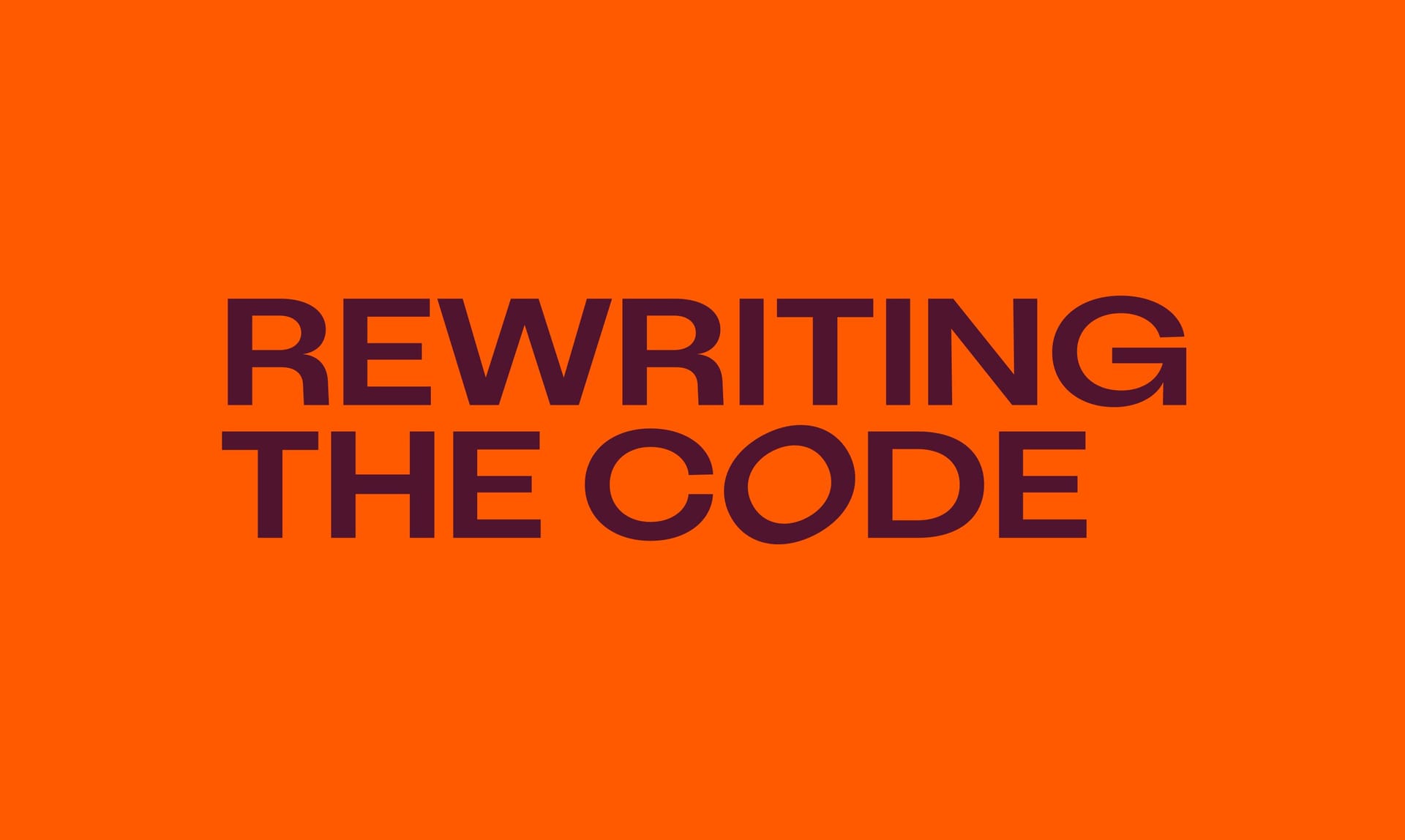 Rewriting the Code logo design