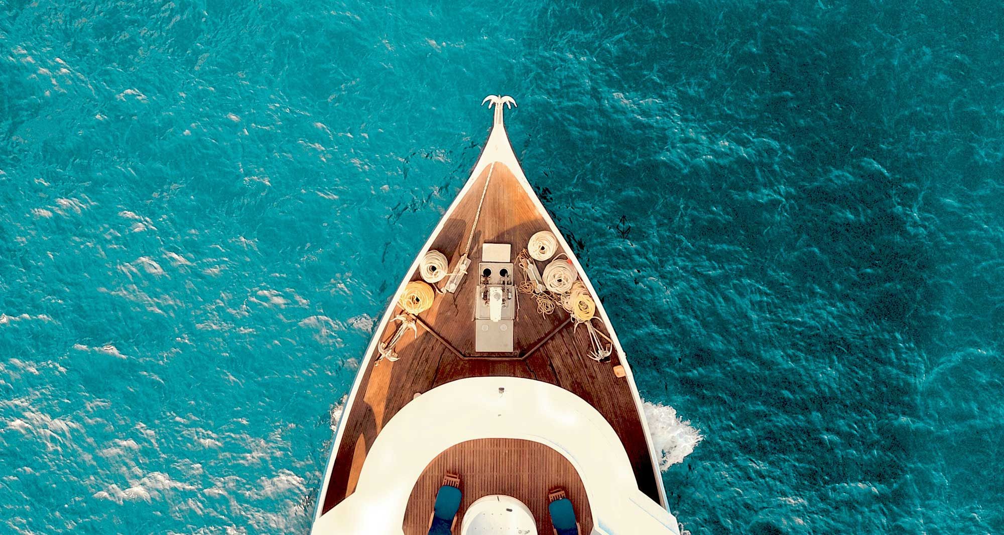 Boat sailing in the ocean